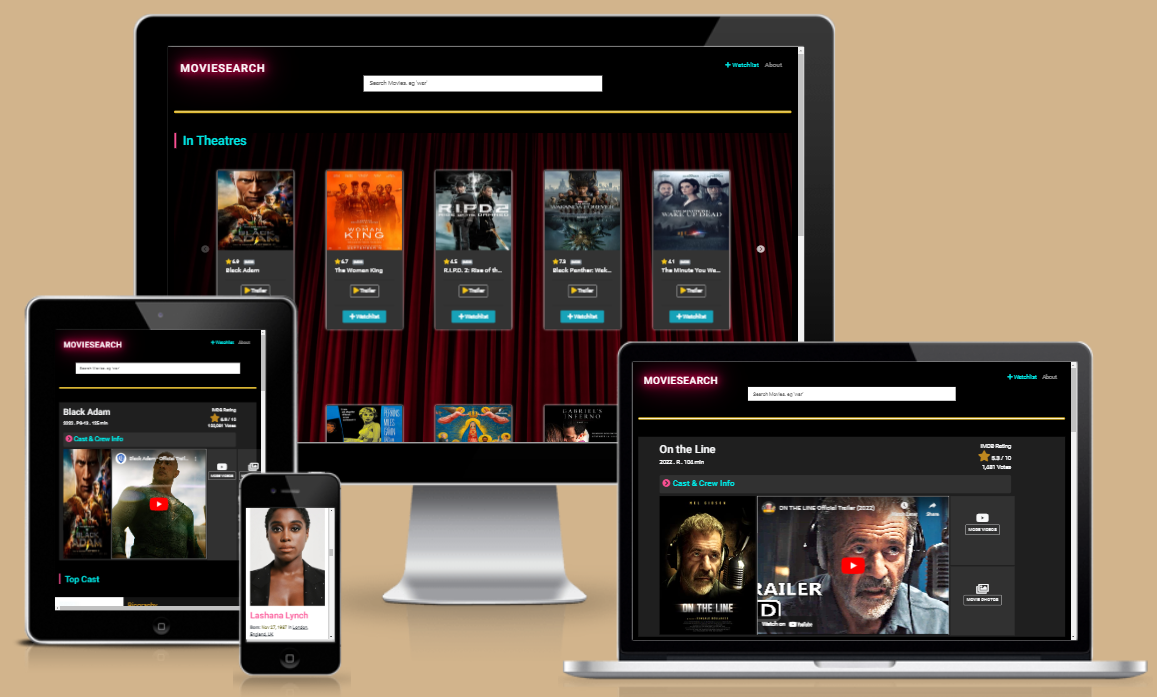 responsive movie search website image